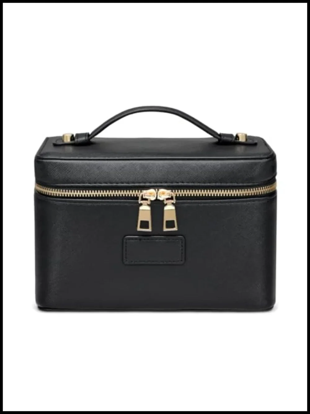 Waterproof PU Leather Travel Makeup Bag with Removable Organizer Divider